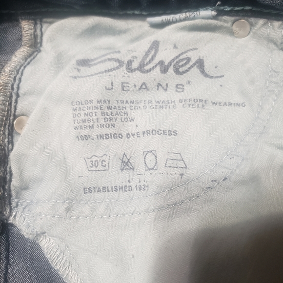 Ladies Silver Jeans Aiko Cropped/Capris Size 30 - Picture 4 of 13